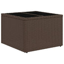 vidaXL 10 db barna polyrattan kerti kanapégarnitúra párnákkal