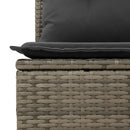 vidaXL 4 db szürke polyrattan kerti kanapégarnitúra párnákkal