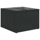 vidaXL 5 db fekete polyrattan kerti kanapégarnitúra párnákkal