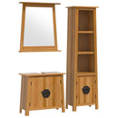 vidaXL 3 részes tömör fenyőfa fürdőszobai bútorszett
