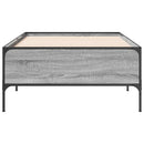 vidaXL sonoma tölgyszínű szerelt fa és fém ágykeret 100 x 200 cm