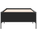 vidaXL fekete szerelt fa és fém ágykeret 90 x 200 cm