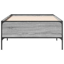 vidaXL sonoma tölgyszínű szerelt fa és fém ágykeret 90 x 190 cm