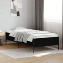 vidaXL fekete szerelt fa és fém ágykeret 75 x 190 cm