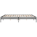 vidaXL szürke sonoma szerelt fa és fém ágykeret 200 x 200 cm