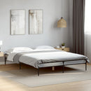 vidaXL szürke sonoma szerelt fa és fém ágykeret 160 x 200 cm