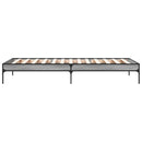 vidaXL sonoma tölgyszínű szerelt fa és fém ágykeret 90 x 200 cm
