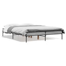 vidaXL szürke sonoma szerelt fa és fém ágykeret 135 x 190 cm