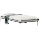 vidaXL sonoma tölgyszínű szerelt fa és fém ágykeret 75 x 190 cm