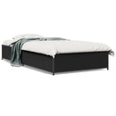vidaXL fekete szerelt fa és fém ágykeret 75 x 190 cm