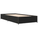 vidaXL fekete szerelt fa és fém ágykeret 75 x 190 cm