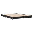 vidaXL fekete szerelt fa és fém ágykeret 135 x 190 cm