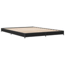 vidaXL fekete szerelt fa és fém ágykeret 135 x 190 cm