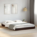 vidaXL fekete szerelt fa és fém ágykeret 135 x 190 cm