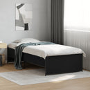 vidaXL fekete szerelt fa és fém ágykeret 75 x 190 cm