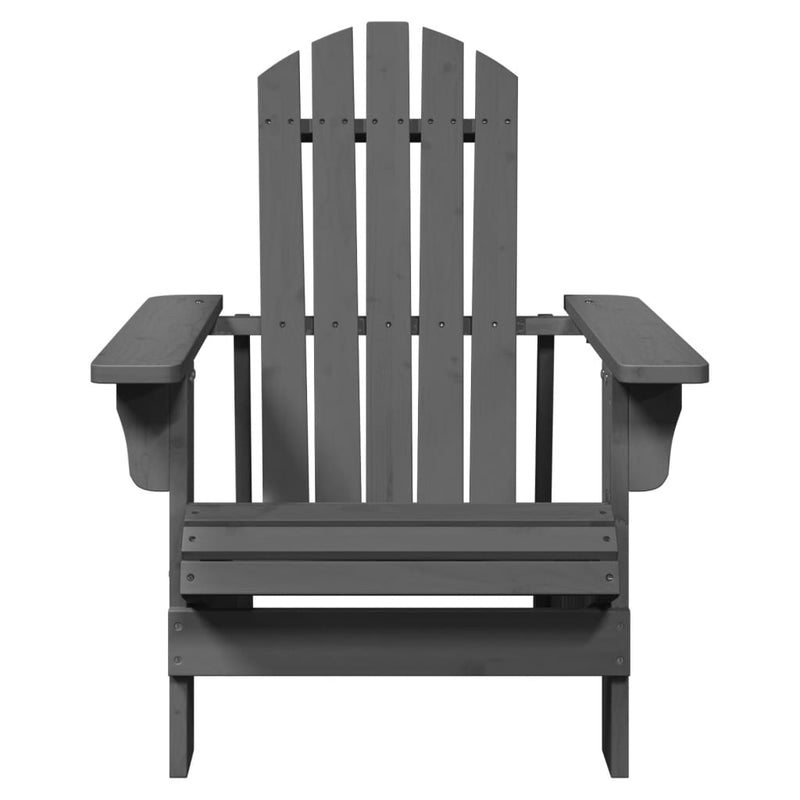 vidaXL szürke tömör fenyőfa Adirondack szék 69 x 85 x 90,5 cm
