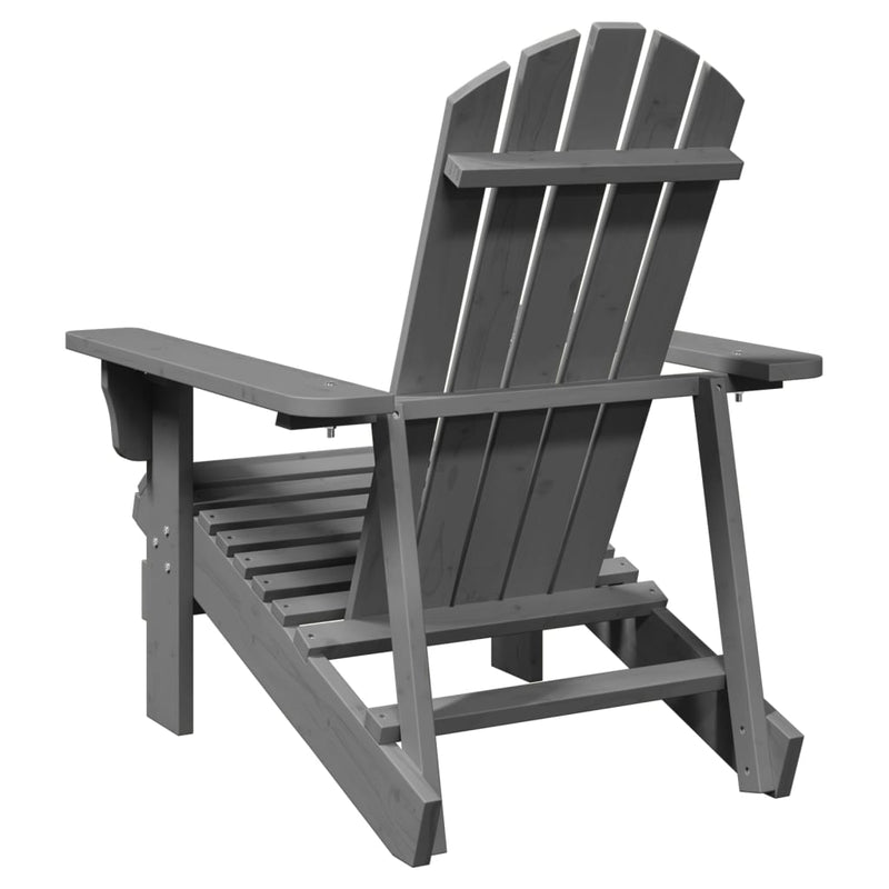 vidaXL szürke tömör fenyőfa Adirondack szék 69 x 85 x 90,5 cm