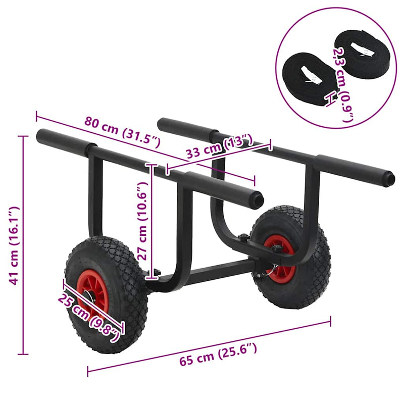 vidaXL alumínium kajakszállító kocsi 90 kg