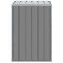 vidaXL szürke acél kerekes tároló 1 szemeteskukához 72 x 81 x 115 cm