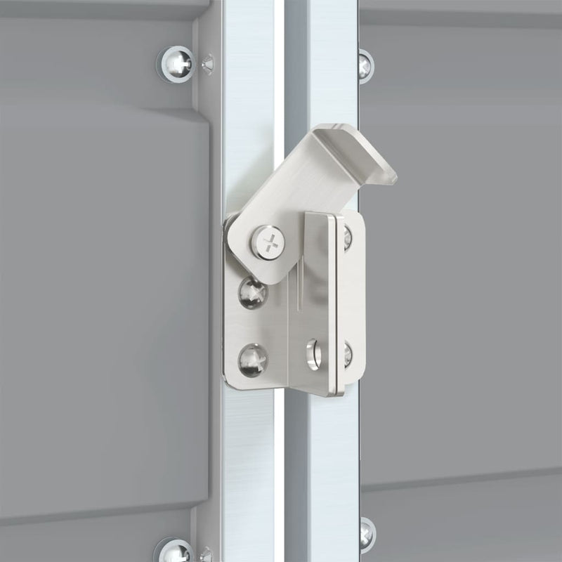 vidaXL szürke acél kerekes tároló 1 szemeteskukához 72 x 81 x 115 cm