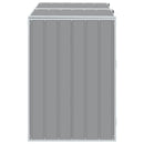 vidaXL szürke acél kerekes szemetes tároló dupla tárolókhoz 138 x 79 x 117 cm