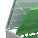 vidaXL szürke acél kerekes szemetes tároló dupla tárolókhoz 138 x 79 x 117 cm