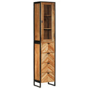vidaXL vas és tömör mangófa fürdőszobai szekrény 40 x 27 x 190 cm