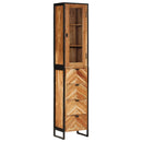 vidaXL vas és tömör mangófa fürdőszobai szekrény 40 x 27 x 190 cm