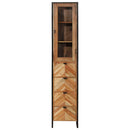 vidaXL vas és tömör mangófa fürdőszobai szekrény 40 x 27 x 190 cm