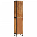 vidaXL vas és tömör mangófa fürdőszobai szekrény 40 x 27 x 190 cm