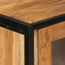 vidaXL vas és tömör mangófa fürdőszobai szekrény 40 x 27 x 190 cm