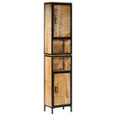 vidaXL vas és tömör mangófa fürdőszobai szekrény 40 x 27 x 180 cm
