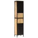 vidaXL vas és tömör mangófa fürdőszobai szekrény 40 x 27 x 180 cm