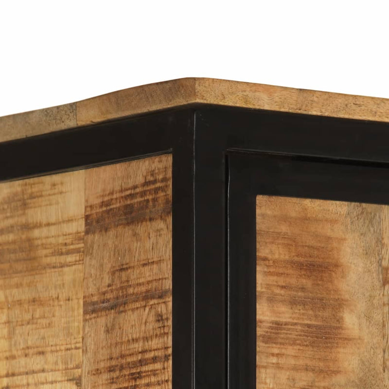 vidaXL vas és tömör mangófa fürdőszobai szekrény 40 x 27 x 180 cm