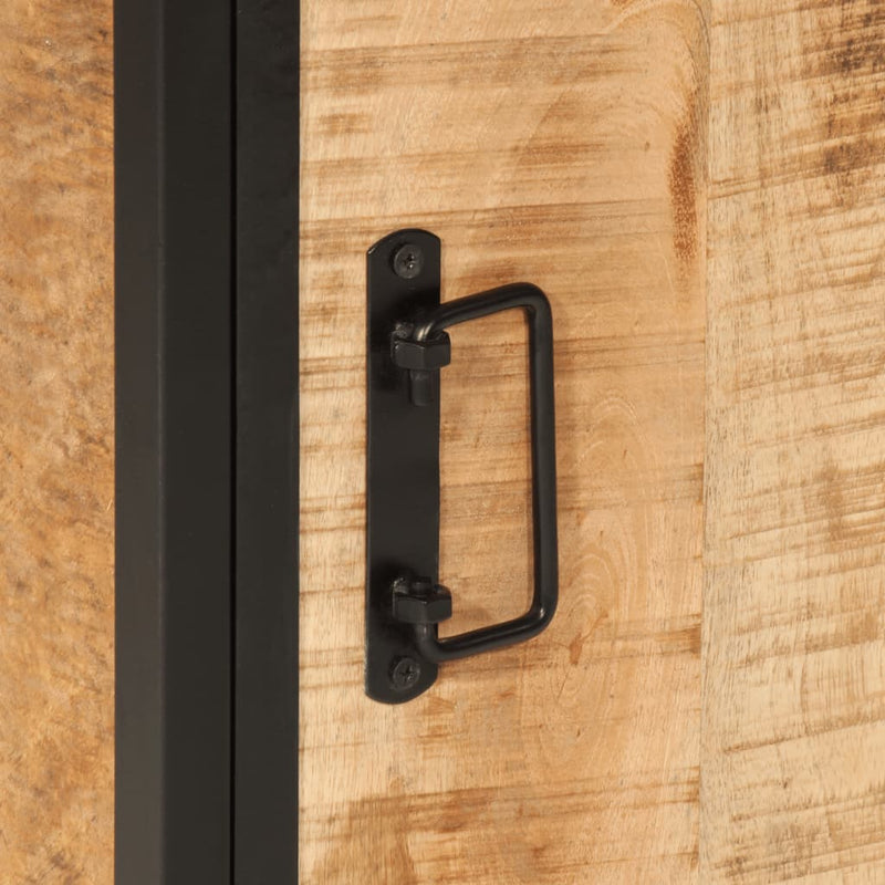 vidaXL vas és tömör mangófa fürdőszobai szekrény 40 x 27 x 180 cm