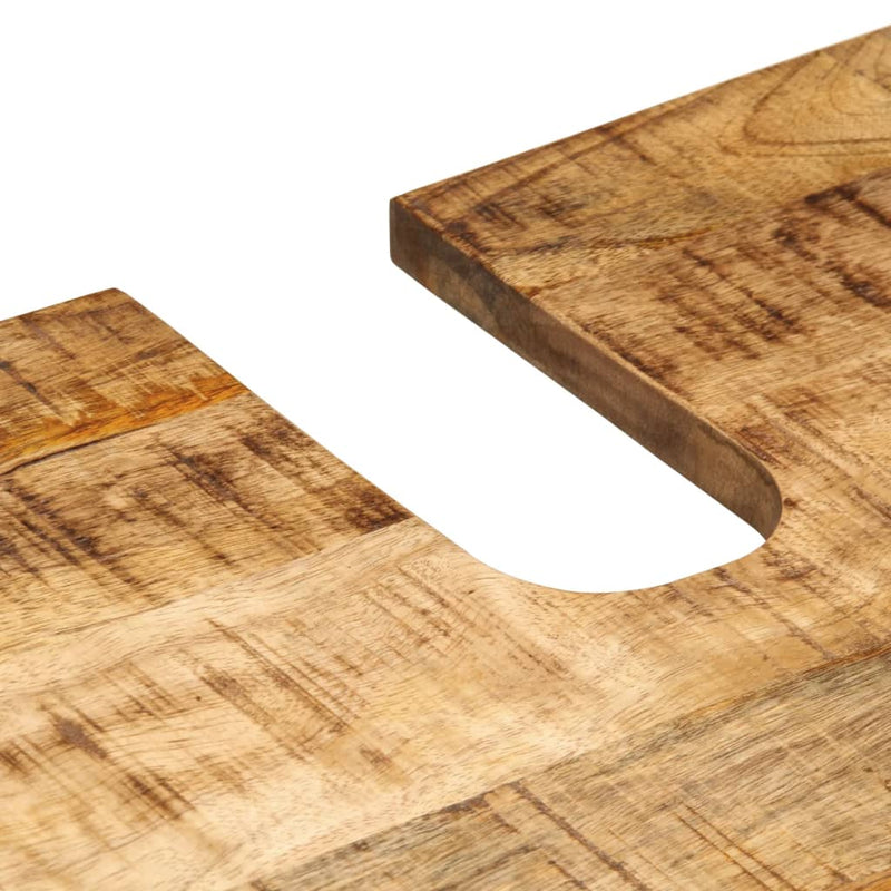 vidaXL 3 részes tömör nyers mangófa fürdőszobai bútorszett