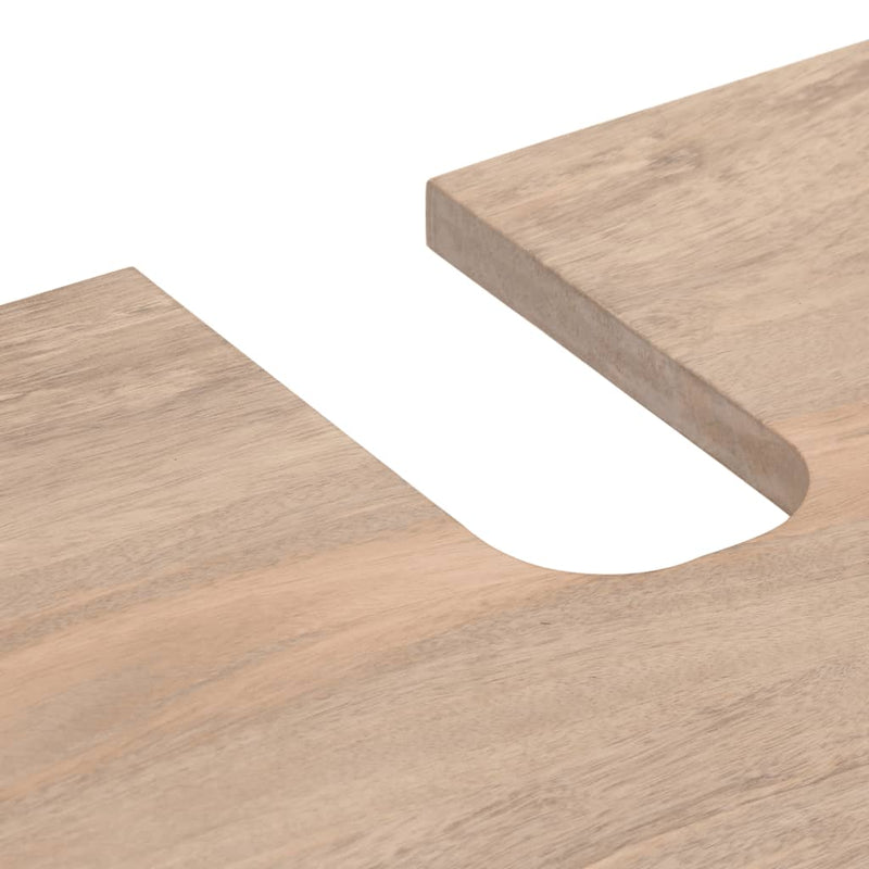 vidaXL 2 részes tömör mangófa fürdőszobai bútorszett