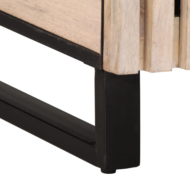 vidaXL 2 részes tömör mangófa fürdőszobai bútorszett