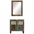 vidaXL 2 részes tömör akácfa fürdőszobai bútorszett