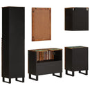 vidaXL 5 részes tömör akácfa fürdőszobai bútorgarnitúra