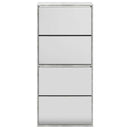 vidaXL betonszürke 4 szintes cipőszekrény tükörrel 63 x 17 x 134 cm