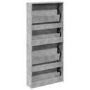 vidaXL betonszürke 4 szintes cipőszekrény tükörrel 63 x 17 x 134 cm