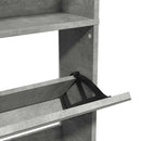vidaXL betonszürke 4 szintes cipőszekrény tükörrel 63 x 17 x 134 cm