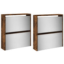 vidaXL füstös tölgy 4 szintes cipőszekrény tükörrel 63 x 17 x 134 cm