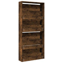 vidaXL füstös tölgy 4 szintes cipőszekrény tükörrel 63 x 17 x 134 cm