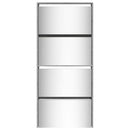 vidaXL szürke sonoma 4 szintes cipőszekrény tükörrel 63 x 17 x 134 cm