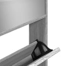 vidaXL szürke sonoma 4 szintes cipőszekrény tükörrel 63 x 17 x 134 cm