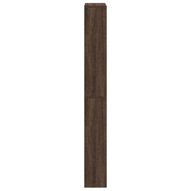 vidaXL 4 szintes barna tölgyszínű cipőszekrény tükörrel 63x17x134 cm