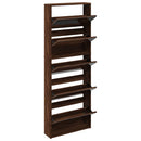 vidaXL barna tölgy 5 szintes cipőszekrény tükörrel 63 x 17 x 169,5 cm