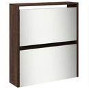 vidaXL barna tölgy 5 szintes cipőszekrény tükörrel 63 x 17 x 169,5 cm